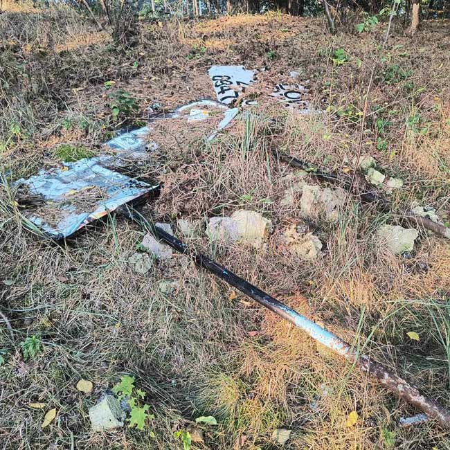 Odpady znalezione podczas patrolu Straży LOP - Grupa Rejonowa nr 1 w Poznaniu